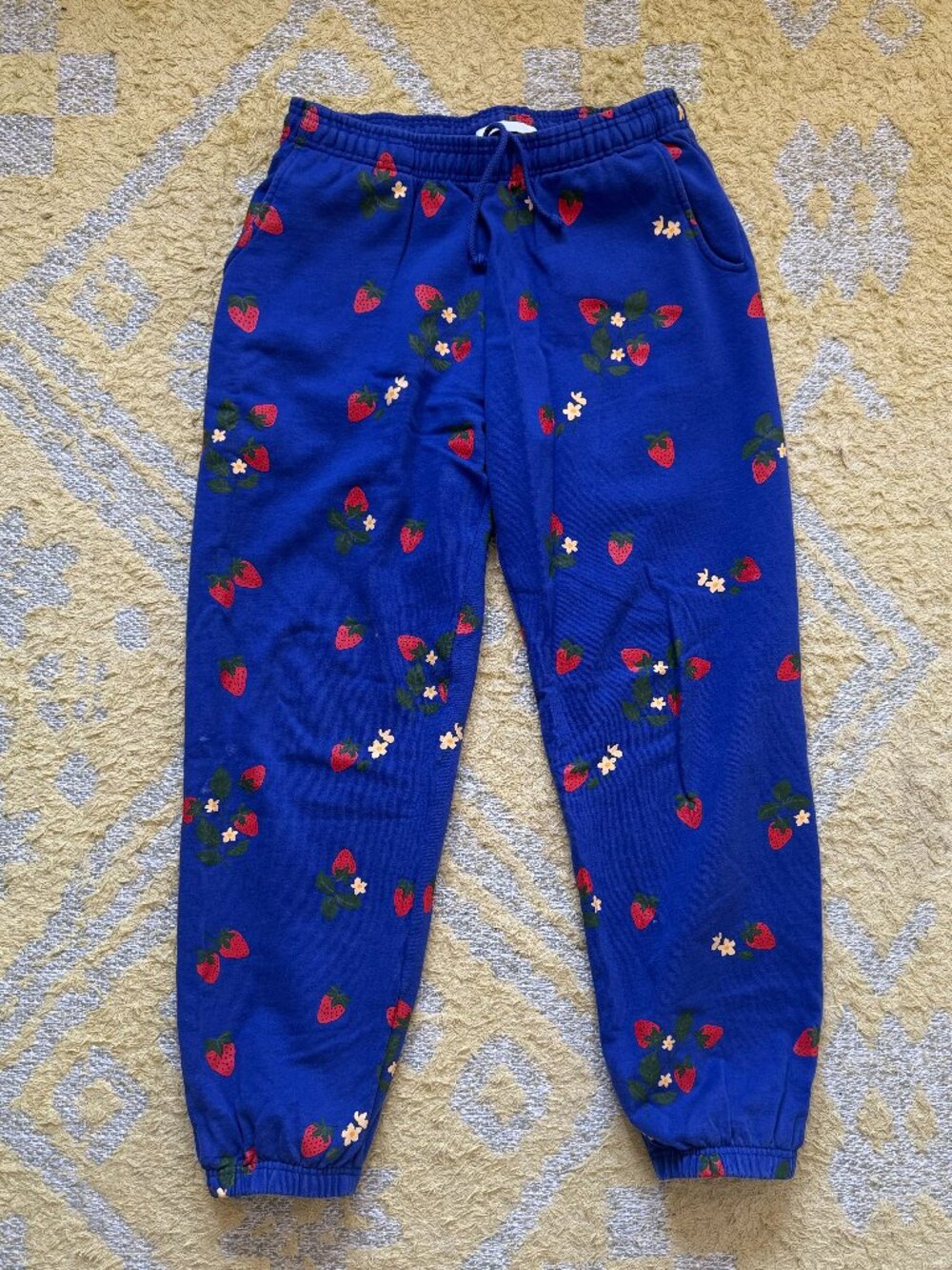 Melody Ehsani Strawberry Print 100% Heavyweight Cotton Sweatpants